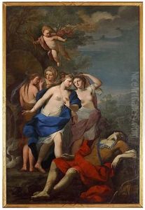 Venus And Adonis by Vincenzo Meucci