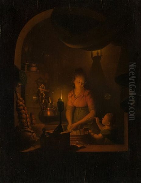 Scene Domestique Nocturne - view 1