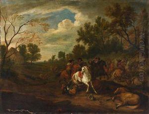 Une Escarmouche by Adam Frans van der Meulen
