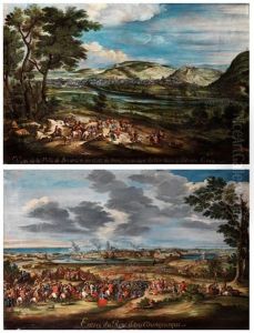 Blick Auf Die Stadt Besancon Sowie Einzug Des Konigs In Dunkirchen (pair)