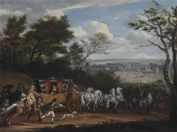 Louis Xiv Before Versailles In His State Coach - view 1