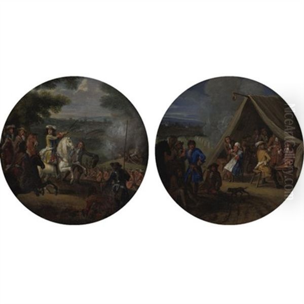 King Louis Xiv Leading The Battle (+ A Field Hospital; Pair) - view 1