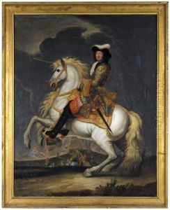 Portrait Of King Louis Xiv Of France On Horseback