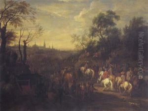 Entree Triomphale De Louis Xiv Dans Une Ville Des Flandres