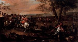 Ryttarbatalj by Adam Frans van der Meulen