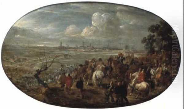 Louis Xiv Devant La Ville D'arras - view 1