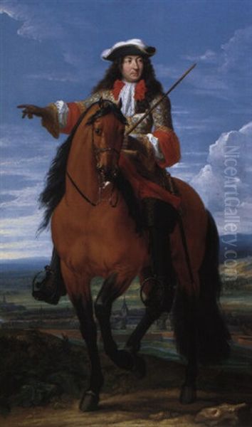 Portrait Equestre De Louis Xiv - view 1