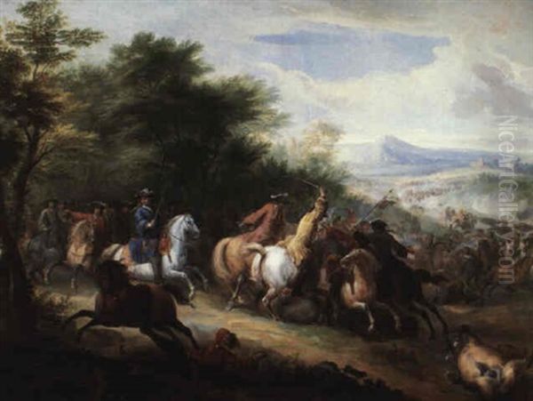 Cavalry Skirmish Being Joined By Fresh Troops - view 1