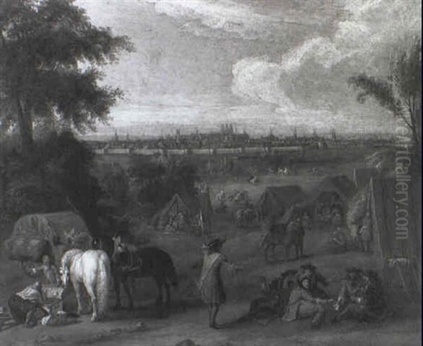 Louis Xiv's Army Camped Outside Tournay - view 1