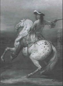 Bildnis Eines Reiters Mit Erhobenem Marschallstab by Adam Frans van der Meulen