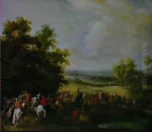 Troupe De Cavalerie Dans Un Paysage Troupe De Cavalerie Dans Un Paysage