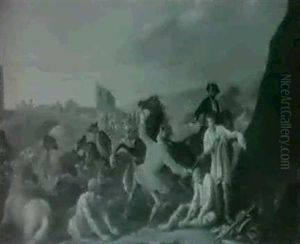 Soldiers Preparing Before The Battle by Adam Frans van der Meulen
