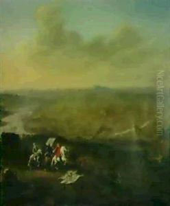 Louis Xiv Und Sein Feldherr Vor Einem Schlachtfeld by Adam Frans van der Meulen