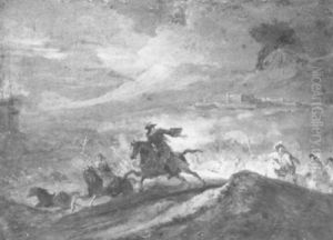 Calvarymen Retreating by Adam Frans van der Meulen