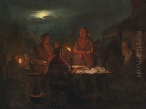 The Night Market by Andreas Franciscus ver Meulen