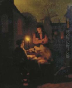 The Night Market by Andreas Franciscus ver Meulen