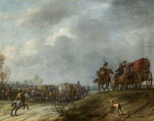 Landscape With Travellers by Pieter Meulener