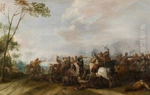 Escena De Batalla by Pieter Meulener