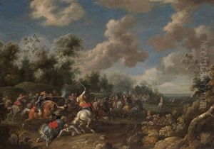 Escena De Batalla by Pieter Meulener