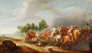 Choc De Cavalerie by Pieter Meulener