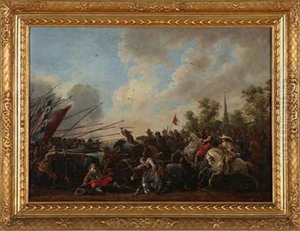 Infanterie Und Kavallerie Im Gefecht Vor Der Stadt - view 1