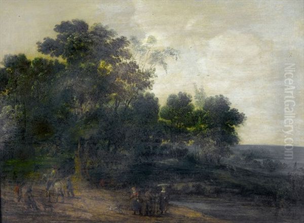 Waldlandschaft Mit Figurenstaffage - view 1