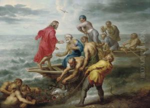 The Miraculous Draught Of Fishes by Balthasar Beschey
