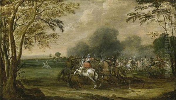 Combat De Cavalerie (+ Another, Similar; Pair) - view 1
