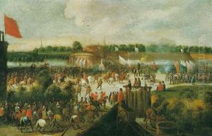 L'entree Du Cardinal Infant Ferdinand D'espagne A Anvers Le 17 Avril 1639 by Pieter Meulener