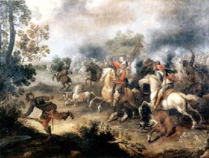 Escarmouche De Cavalerie by Pieter Meulener