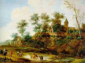 Flamische Landschaft Mit Einem Schlos Flamische Landschaft Mit Einem Schlos