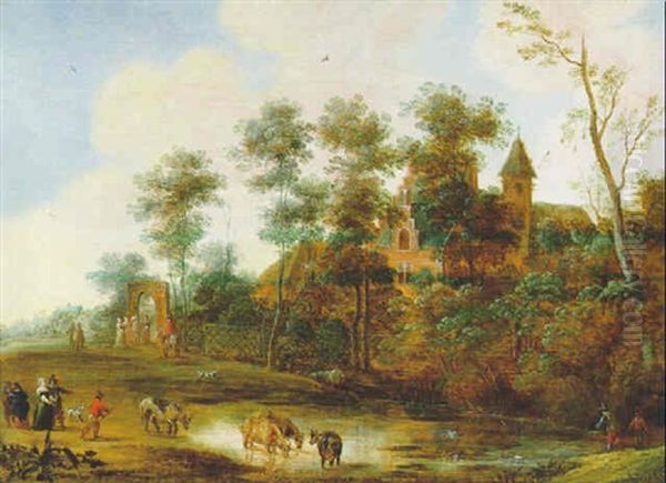 Flaemische Landschaft Mit Einem Schloss - view 1