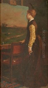 L"eleve Contemplant L"oeuvre Du Maitre by Constantin Meunier
