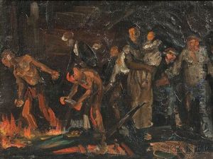 Allegorie Du Deu "forge" Projet by Constantin Meunier