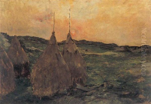 Les Meules Au Crepuscule - view 1
