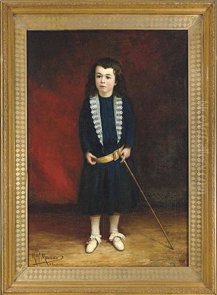 Standing Boy With Riding Crop - view 1
