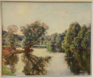 Bord De Riviere by Jules Alexis Meunier