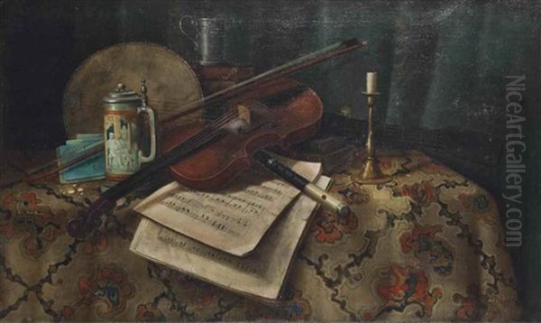 Still Life With Violin, Flute And Banjo - view 1