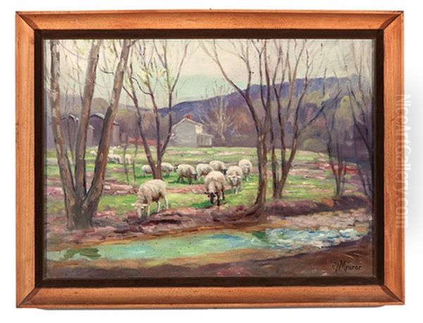 Pastoral Landscape With Sheep - view 1