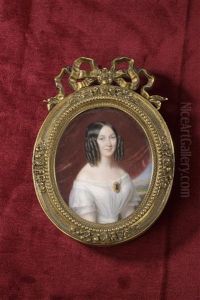 Portrait De Clarisse Billard (1808-1892) by Francois Meuret