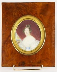 Portrait De Dame A La Robe Blanche by Francois Meuret