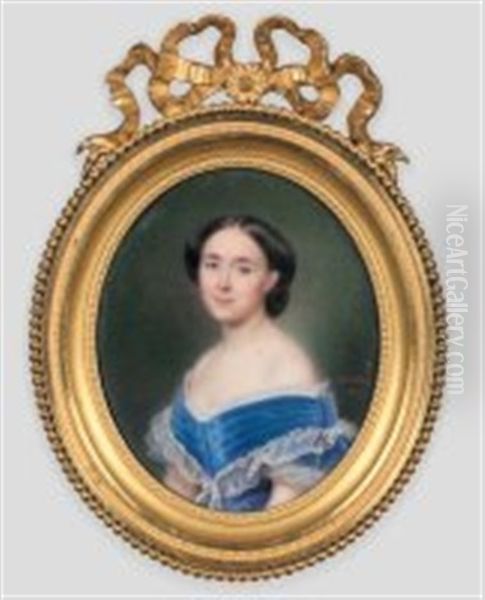Portrait D'une Jeune Femme En Buste De Trois-quart - view 1