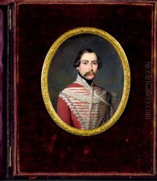 Portrait Du General D'olonne En Uniforme D'officier Du 4e Regiment De Hussards - view 1