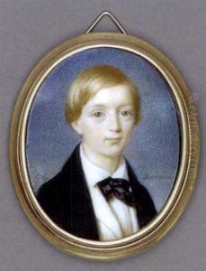 A Boy, In Black Coat, White Waistcoat And Shirt, Black Bow-tie, Short Fair Hair
