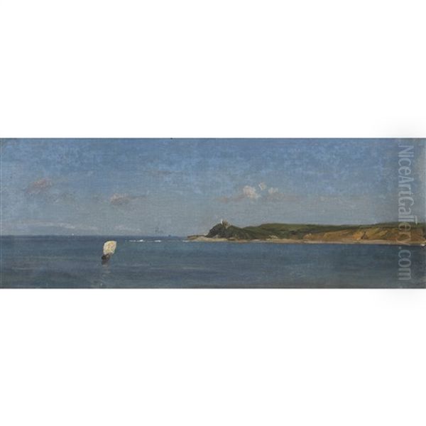 Sudliche Kustenlandschaft Mit Segelboot - view 1