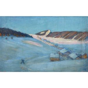 Paysage Hivernal Dans La Vallee De La Sagne by Louis Henri de Meuron