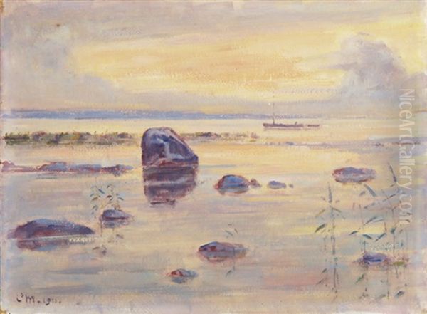 Seelandschaft (+ Gartenszene, Verso) - view 1