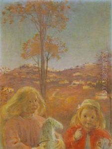 En Face De Fiesole by Louis Henri de Meuron