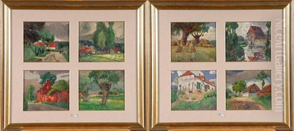 Coins De Village (series Of 8 In 2 Frames) - view 1