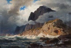 Forlis Ved Kysten by Hermann Mevius